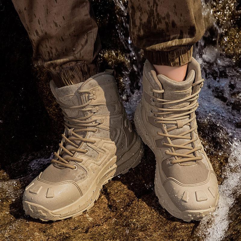 Hiking outdoor camping tactical boots new high-top military fan boots