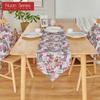 1PC Nuan Series French Romantic Retro Curtains Pink Rose Printed Tassel Table Runner for Dinner Table Decor Kitchen for Home Table Home Decor