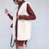 Europe, America, autumn and winter new fur fur vest women's medium and long vest imitation rabbit fur vest thin coat