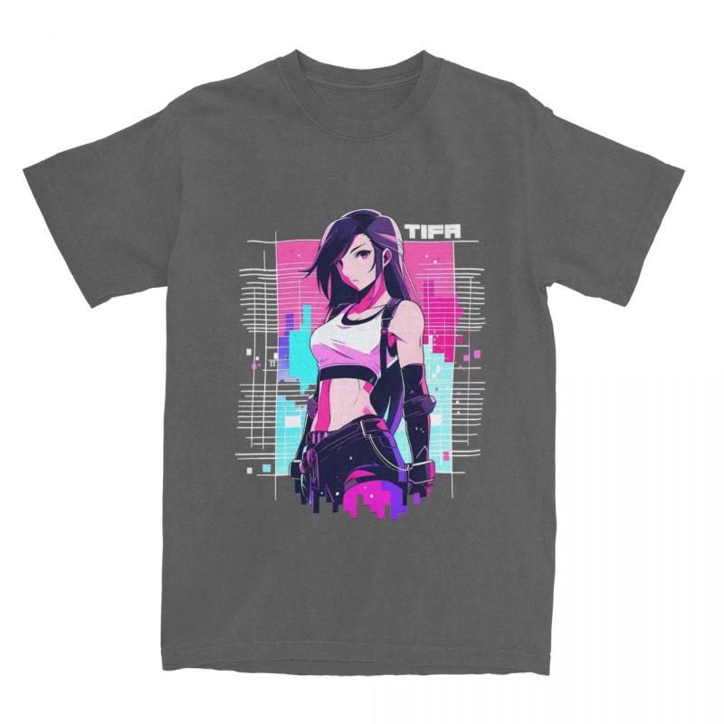 Women's Synthetic Portiva Lockhart T-shirt Final Fantasy Cotton Top Cool Short Sleeve Crewneck T-shirt, Women's Top T-shirt