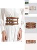 Dark Fashion Punk Waist Belt With Threerow Buckles For Edgy Urban Look