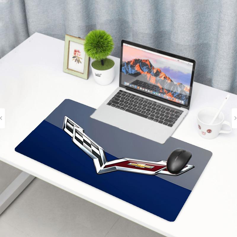 Chevrolet Corvette Print Mouse Pad, Anti‑Slip Desktop keyboard Mat, for PC Laptop Gaming Working Daily Use, Cool Festival Surprise Gift