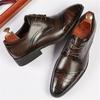 British New Charm Business Black Brown Oxford Shoes For Men Designer Formal Wedding Prom Dress Homecoming Footwear