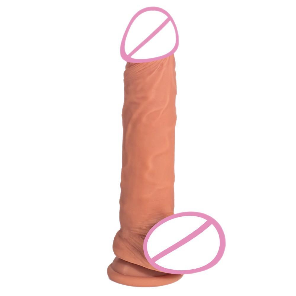 Liquid Silicone Simulation Skin Massage Dildo Female Orgasm  Masturbation  Adult Sex Toy