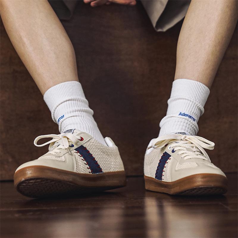 

Новая студенческая пара дышащие сетчатые кеды мужские национальный тренд нишевая спортивная и повседневная мужская обувь X216 44 бежевый