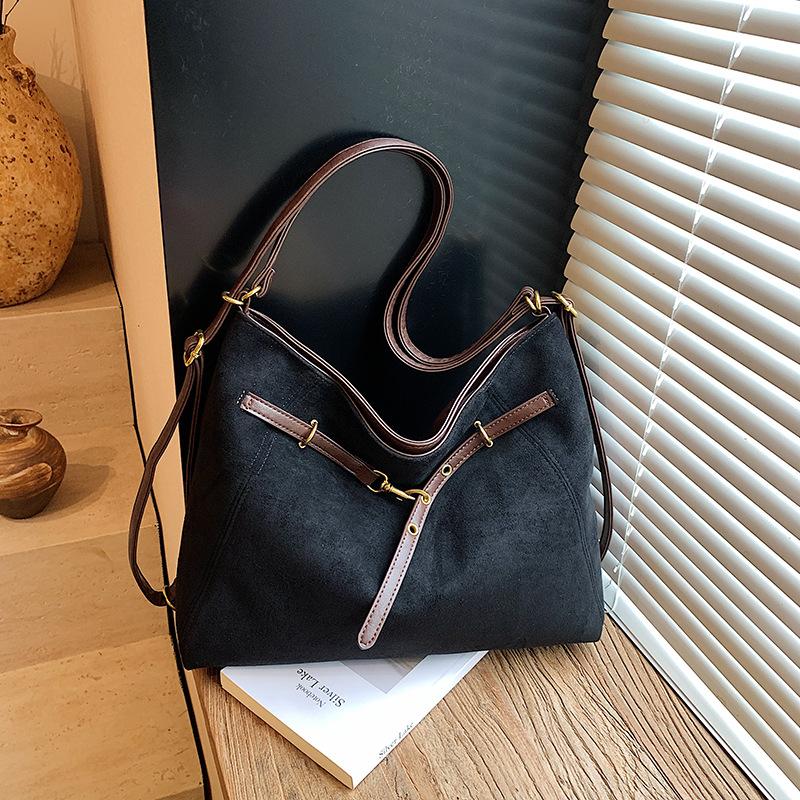 

Vintage Maillard tote bag women s early autumn casual commuting backpack shoulder messenger bag чёрный