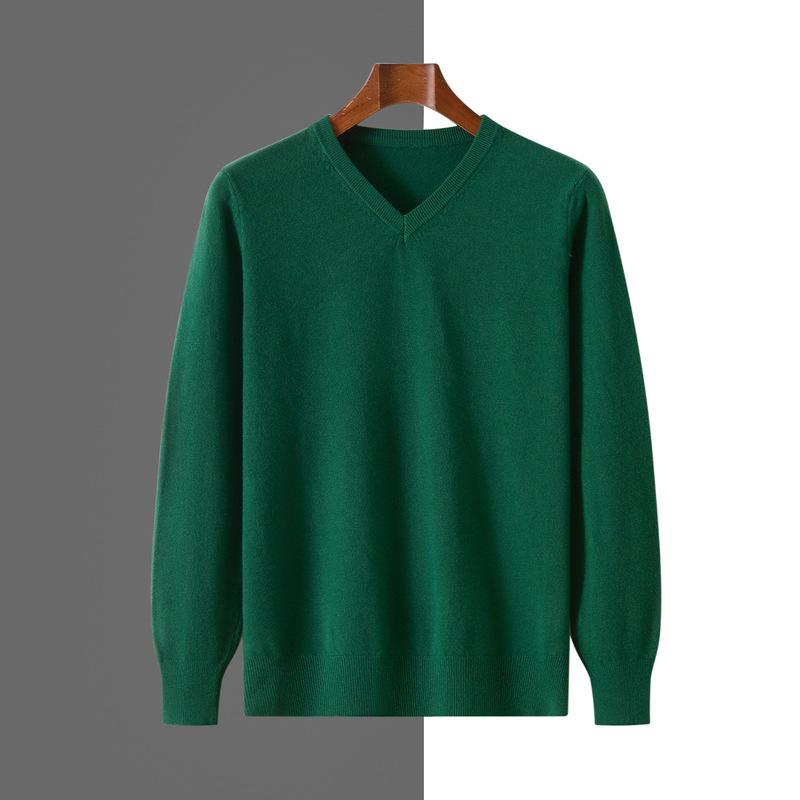 Men S V Neck Pullover Knit Sweater Casual Business Style