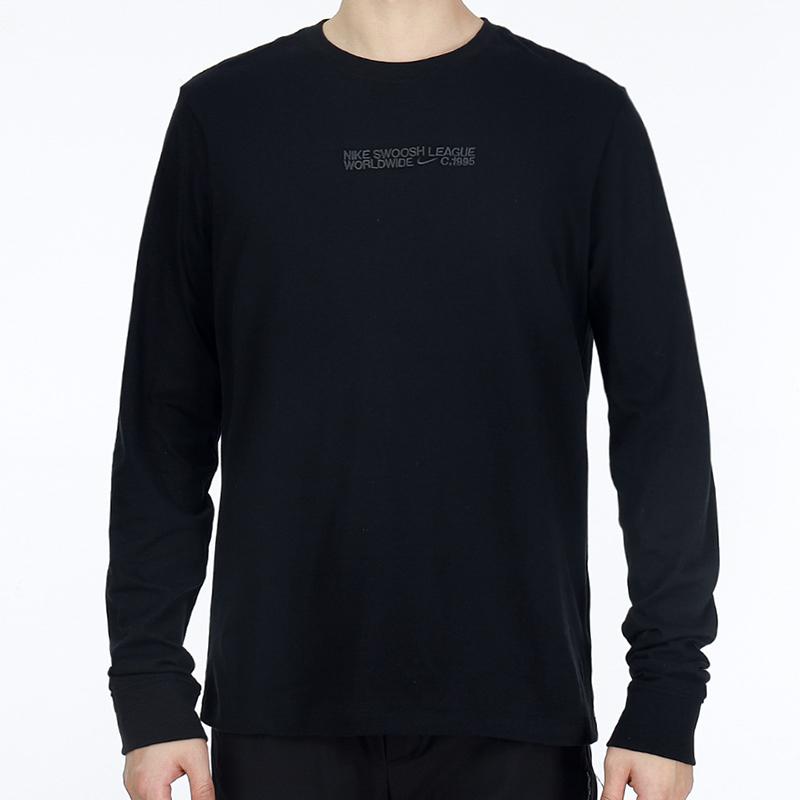 Nike T Shirts Men's Black Crew Neck Moderate Straight Fit (Unisex) T-Shirts DM6367 010