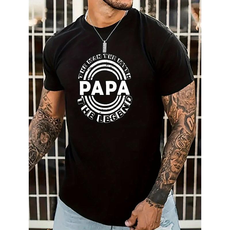 European Size Men's Summer Fashion T-Shirt with Unique Graphic Print - Casual Round Neck, Soft , Machine Washable, Leisure Style, Conventional Version
