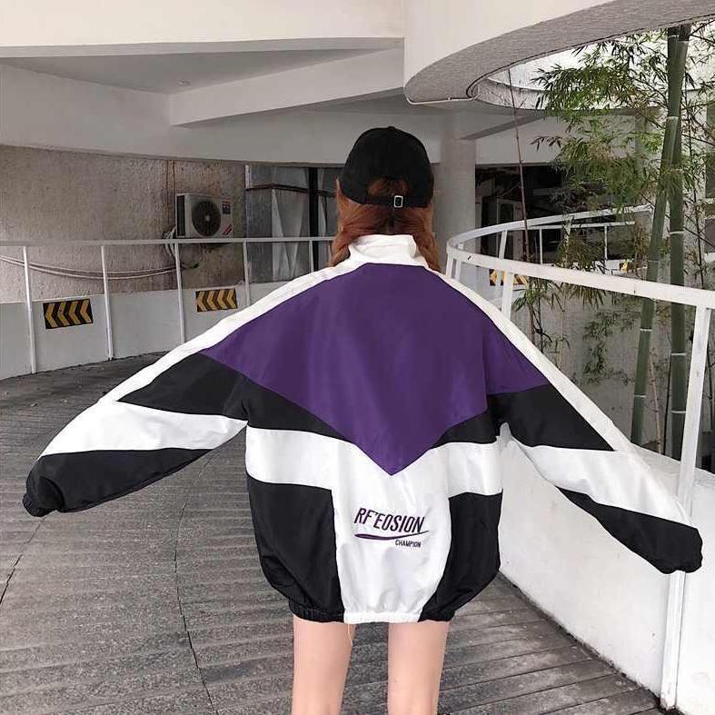 Spring Mens Varsity Jackets Women Windbreaker Loose Patchwork Thin Casual Autumn Retro Casual Color Block College Coats Unisex