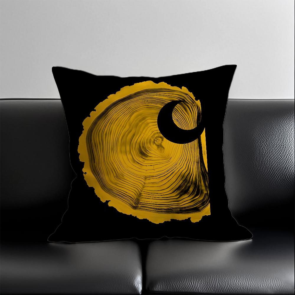 Módní povlak na polštář s logem C-Carhartt, proti roztočům, s neviditelným zipem, hebký krátký plyš, potah na polštář na pohovku