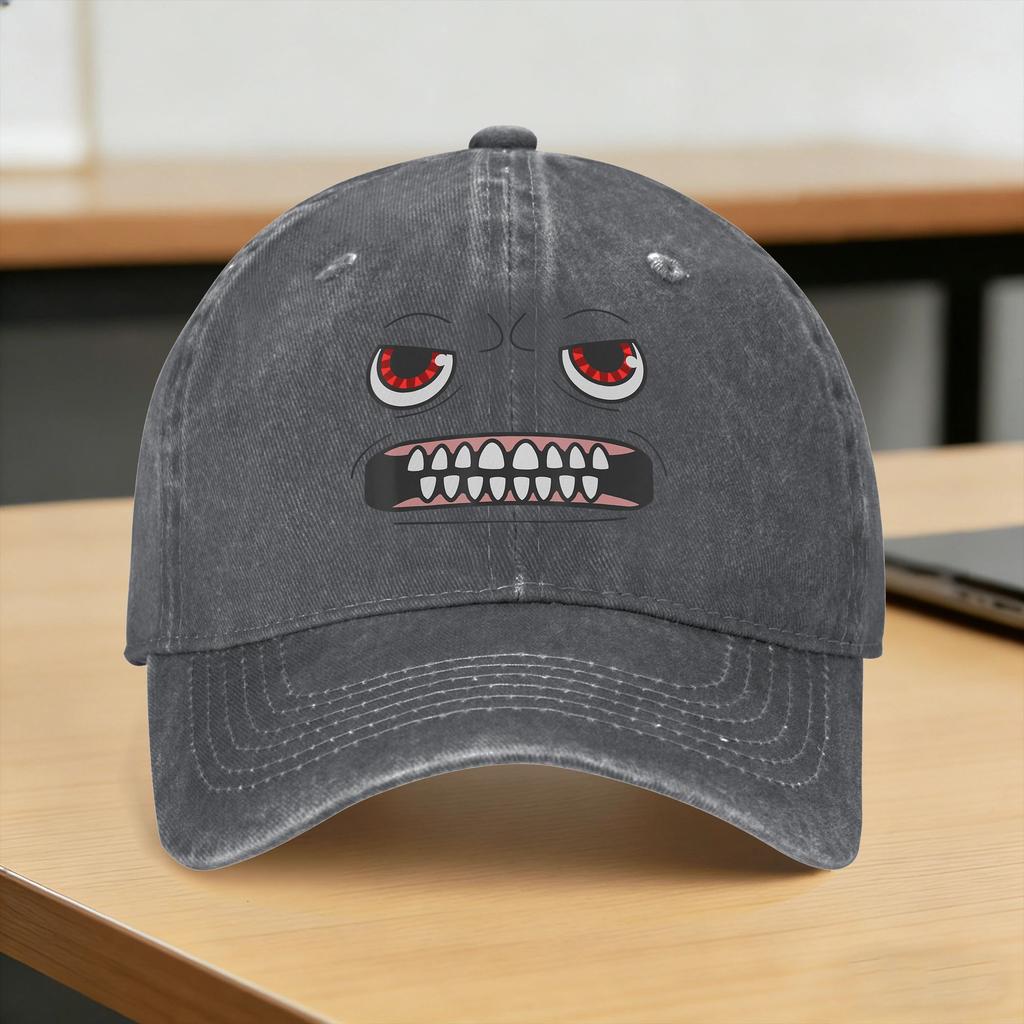 Baseball Cap Funny Angry Crazy Face Summer Trendy Hip Hop Hats Unisex Women Print Outdoor Gym Sun-Proof Snapback Cap