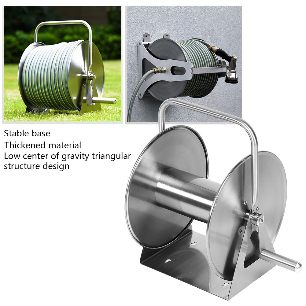 Stainless Steel High Pressure Washer Metal Roll Hose Reel With 1 2in UK Quick Connector