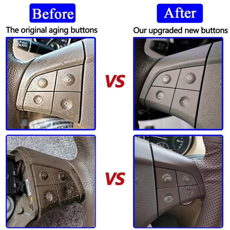 For Mercedes Benz Class GL W164 2006-2009 Car Steering Wheel Button switch panel Frame decoration Cover Interior Car Accessories