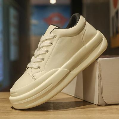 Gruba podeszwa Męskie Codzienne Skórzane Buty Styl Uliczny Męskie Trampki Moda Buty do Jazdy Buty do Chodzenia Młodzieżowe Nastolatków Wulkanizowane Obuwie