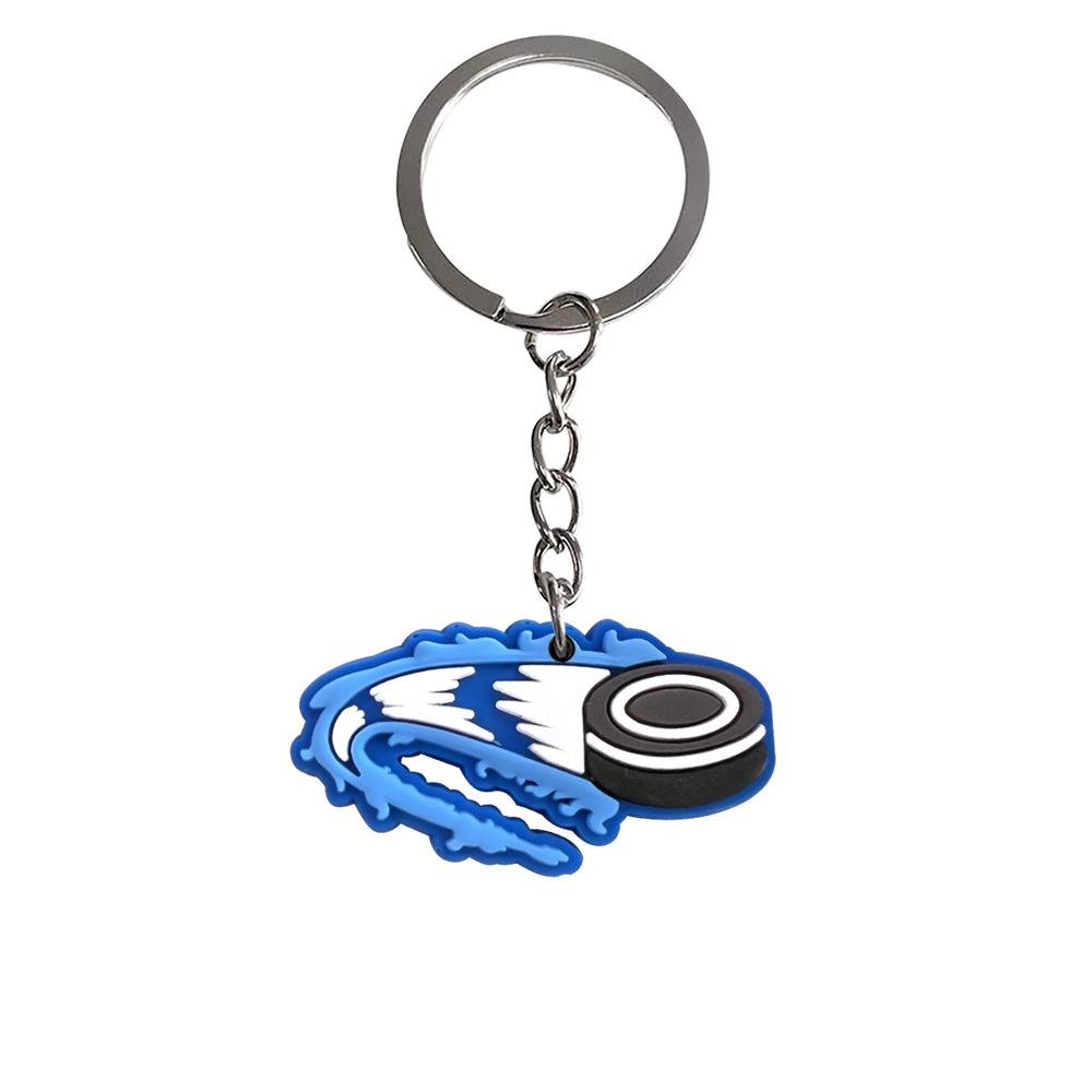 Hockey Backpack Charms: PVC Keychain Pendants, Soft Rubber DIY Ornaments, Small Gift Keychains