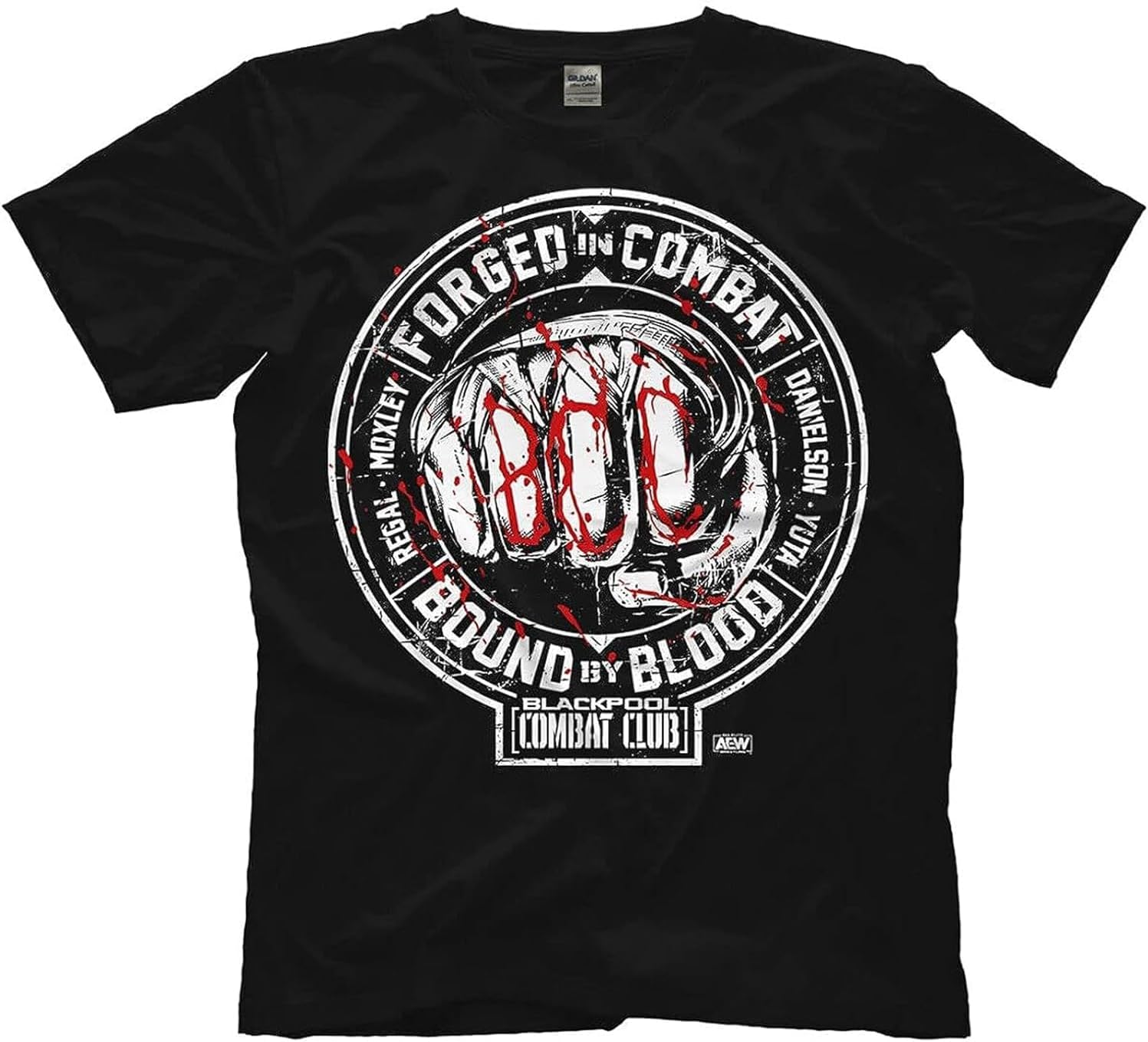 AEW Blackpool Combat Club - Pact T-Shirt New All Elite Wrestling Shirt Black XL Men 4XL чёрный