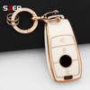 For Mercedes Benz E S G Class Glc Cle Cla Glb Gls W177 W205 W213 W222 X167 Amg E200 E260 Golden Tpu Car Key Case Cover Shell Fob