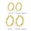 14K Gold-Plated Brass Gradient Hoop Earrings - Simple Luxury Fashion Design