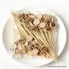 100Pcs Cute Lollipop Bow Burger Buffet Cake Cocktail Fruit Fork Disposable Bamboo Food Fruit Toothpicks For Wedding Party Decor