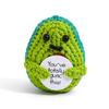 Positive Crochet Potato Doll with Card Handmade Knitted Emotional Support Hug Pocket Cucumber Ornament Room Decor Christmas Gift