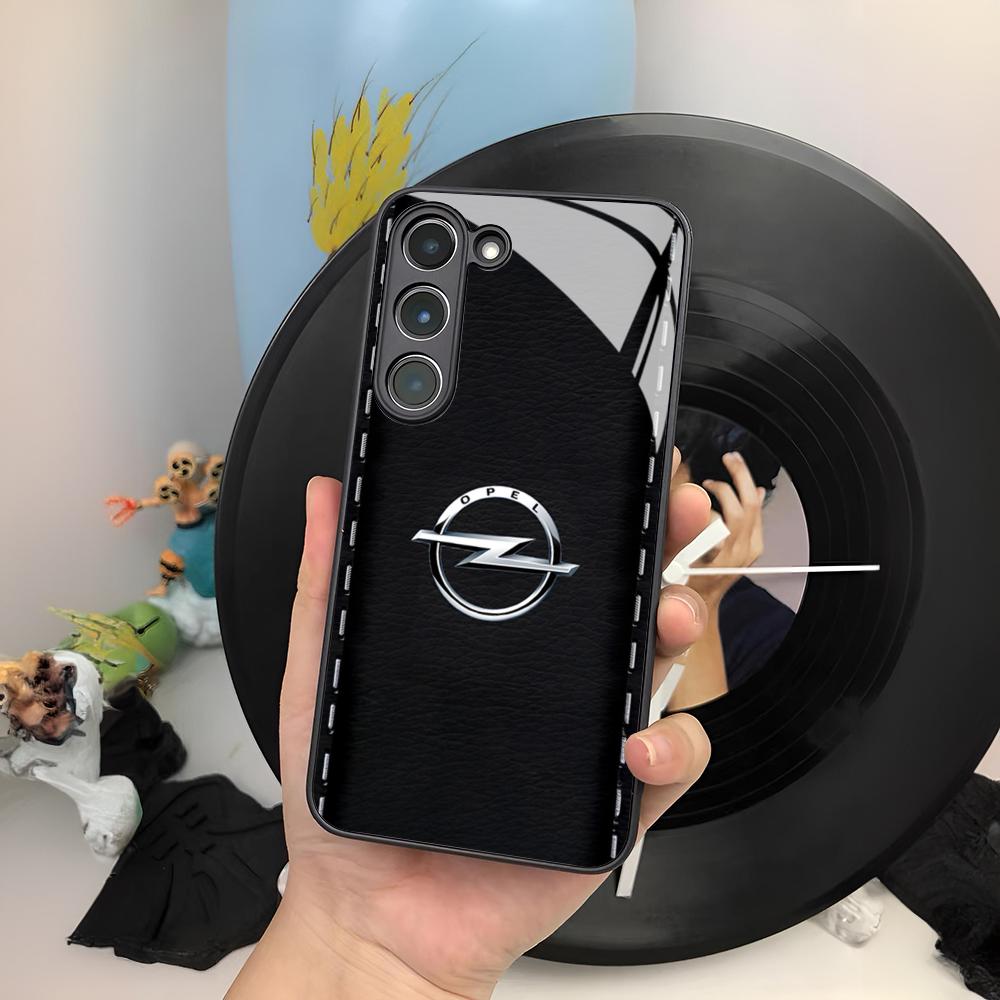 Cool O-Opel Car Phone Case For Samsung Galaxy S25 S24 S23 S22 S20 S21 Note20 Ultra Plus Fe Colored Silver Cover mab056