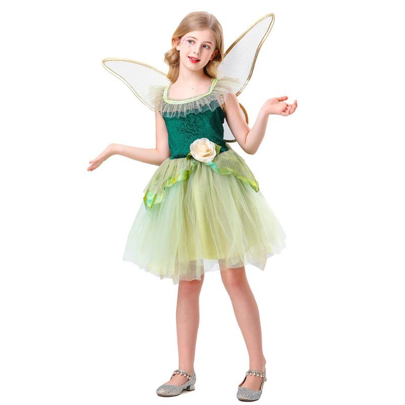 Children's Day girls princess tutu dress shows costumes forest flower fairy elf dress with wings
