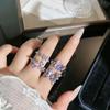 Purple Enamel Butterfly Open Ring: Women's Trendy, Cool Aesthetic, Light Luxury Design
