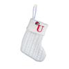 Kids' Embroidered White Knit Christmas Stocking - Holiday Decor