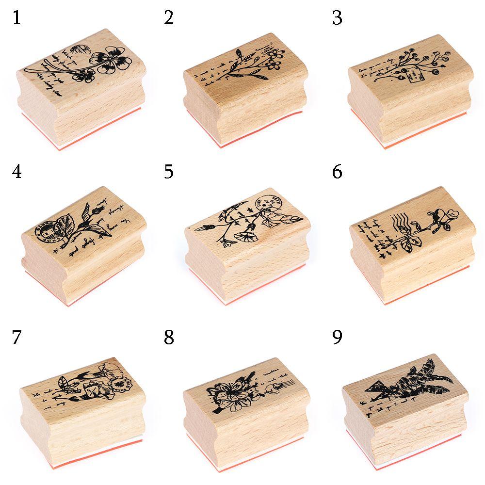 New Crafts Craft Wooden Rubber Stamps DIY Vintage Craft Scrapbooking
