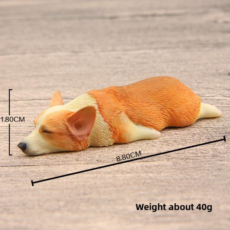 Warm Series, Sleepy Series, Corgi Model, Super Cute Shiba Inu Figurine, Fridge Magnet Doll