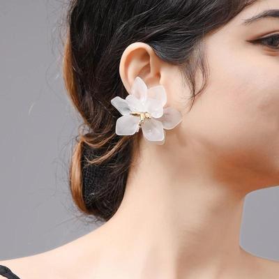 Punk Exaggerated Big-name Acrylic Female Holiday Earrings Korean Summer Water Drop Earrings Statement Jewelry