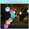 Solar Garden Wind Chime Led Ball Light With Gradient Colors For Outdoor Patio Decor
