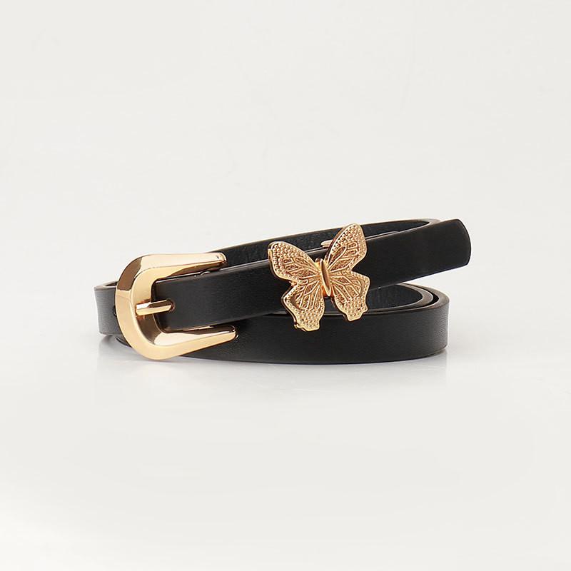 Style Pu Leather Belt With Bow Decor For Girls And Women Summer Wear