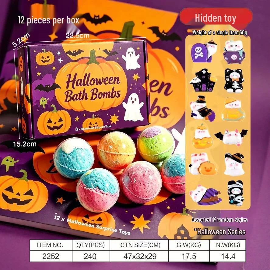 Cartoon Animal Bath Bomb Set: Fragrant Exploding Salt Balls for Kids - Bath Toy & Gift Box