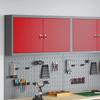 Tool Cabinet with Shelf Red and Grey 100 x 20 x 55 cm