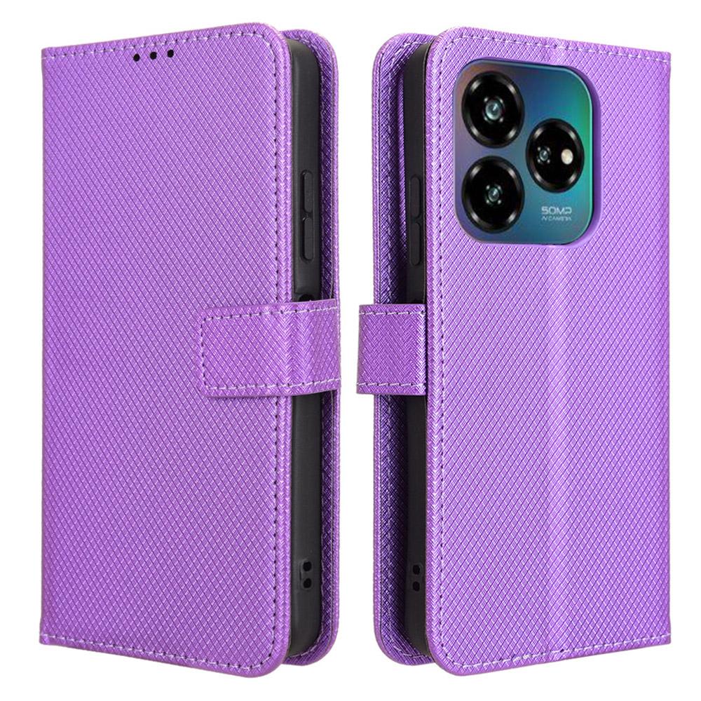 For ZTE nubia V60 Design/Blade V60 Design Case PU Leather Diamond Texture Wallet Phone Cover