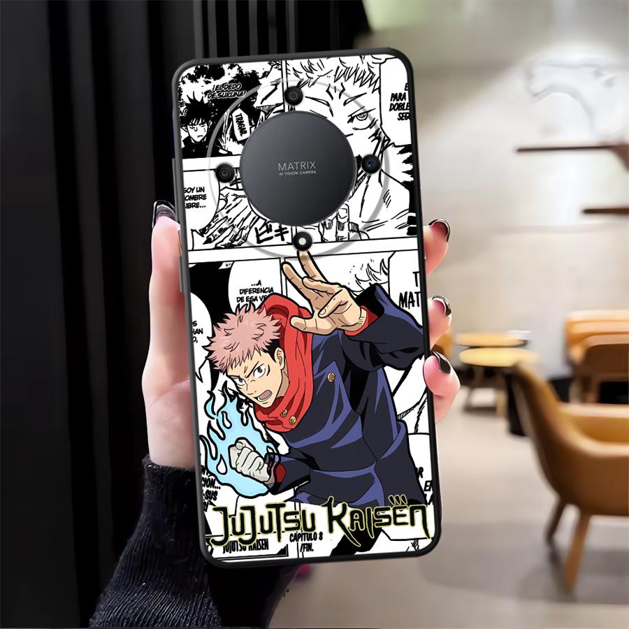 Honor X8 X9 X7 X7a X9c X9a 90 Lite 8X 70 İçin Yumuşak Arka Telefon Kılıfı Kılıfı Anime J-Jujutsu K-Kaisen