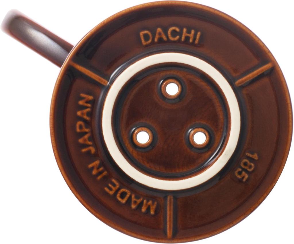 Kalita Coffee Dripper, Mino Ware, Excellent Heat Retention, Ceramic, for 2-4 People, DACHI MI 185 Dripper, Gloss Brown #02113, Wave Series, Made in