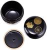 Nakatani Brothers Company Yamanaka Lacquerware 2.2cm Natsume (with inner lid) Black Kodaiji Maki-e 33-4805 -