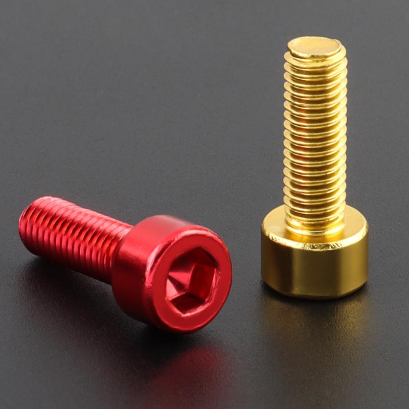 MUQZI 2/4PCS Bicycle Bottle Cage Screws M5 Ultra-Light Aluminum Bottle Cage Holder Bolts MTB Road Bike Accessories 6
