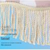 European Style Rotatable Patio Umbrella with Tassel Edge - Wooden Pole and Sunshade for Garden, Beach, Pool, and Terrace