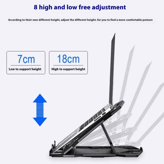 Suporte Ajustável para Laptop Alta Estabilidade Forte Capacidade de Carga Compacto Portátil Giratório Multi-Ângulo Antiderrapante Suporte para Notebook