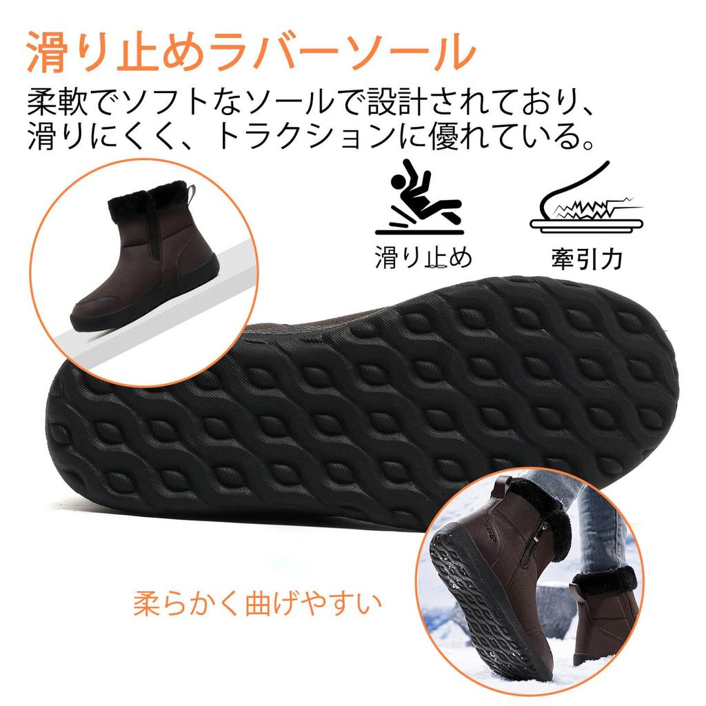 Ziitop Lightweight Short Snow Boots with Warm Thick Casual Winter Boots for Commuting and Easy to Put On and Take Off Women's Fleece-Lined Waterproof,