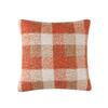 Funda para Cojín de Lana de Playa con Gradiente a Cuadros Naranja Marrón Cálido Decoración de Sala de Estar Dormitorio Cojín de Felpa