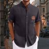 Men'S Casual Loose Short Sleeved Printed Shirt With Fashionable Top