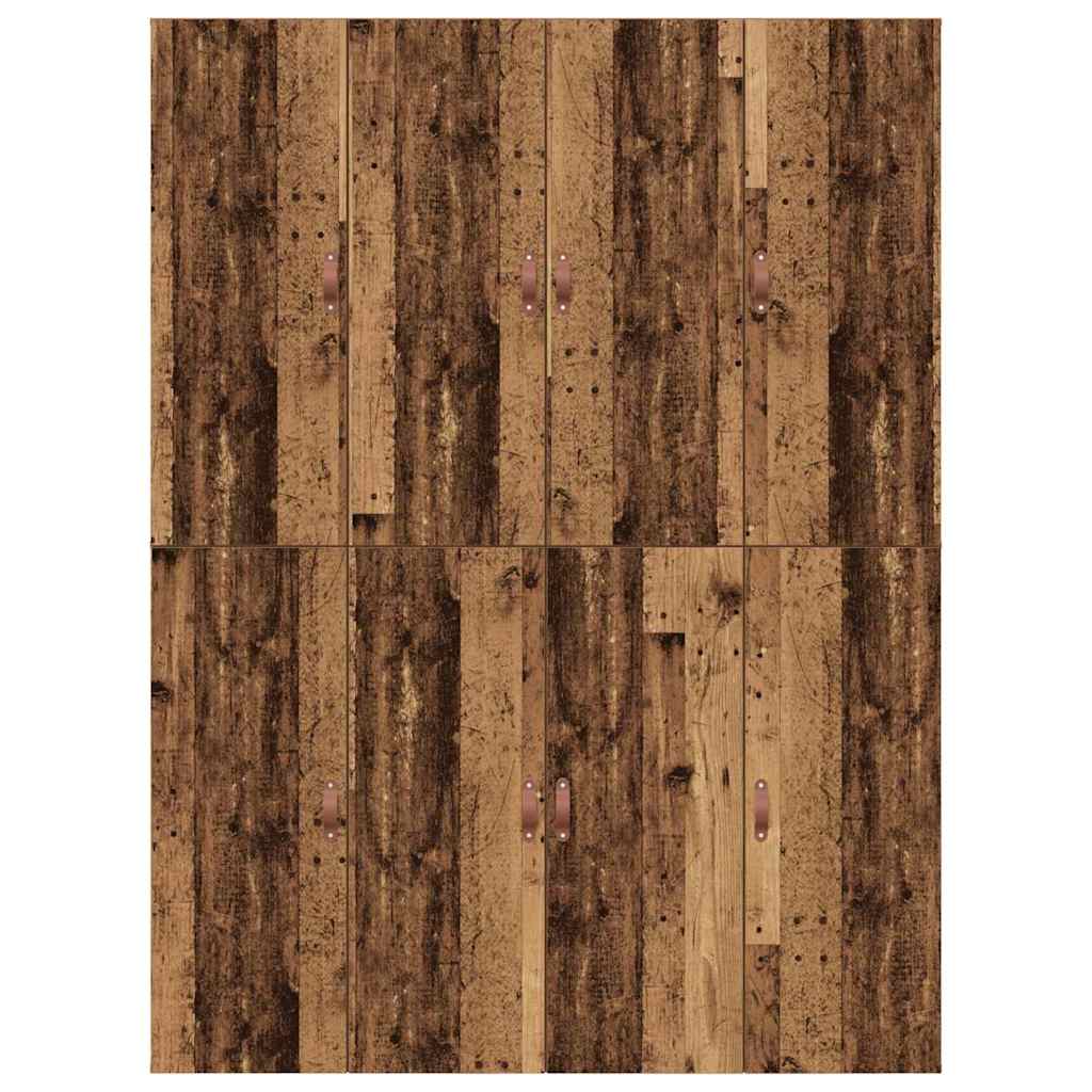 Storage Bed Frame Reclaimed Wood Style 135 x 190 cm Engineered Wood