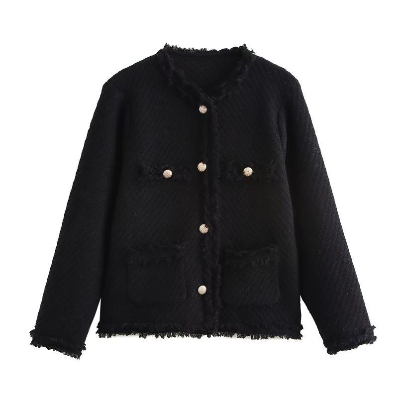 Kaslead New Arrival Women's Clothing Fashion Style Twill Knitting Burr Long-Sleeved Thickened Sweater Cardigan Coat