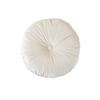 Nordic Quilted Pumpkin Throw Pillow - Solid Color Round Cushion for Living Room & Bay Window