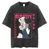 Hot Anime My Dress Up Darling Kitagawa Marin Printed Tshirt High Quality Washed Cotton T-shirts Harajuku Casual Tops Unisex